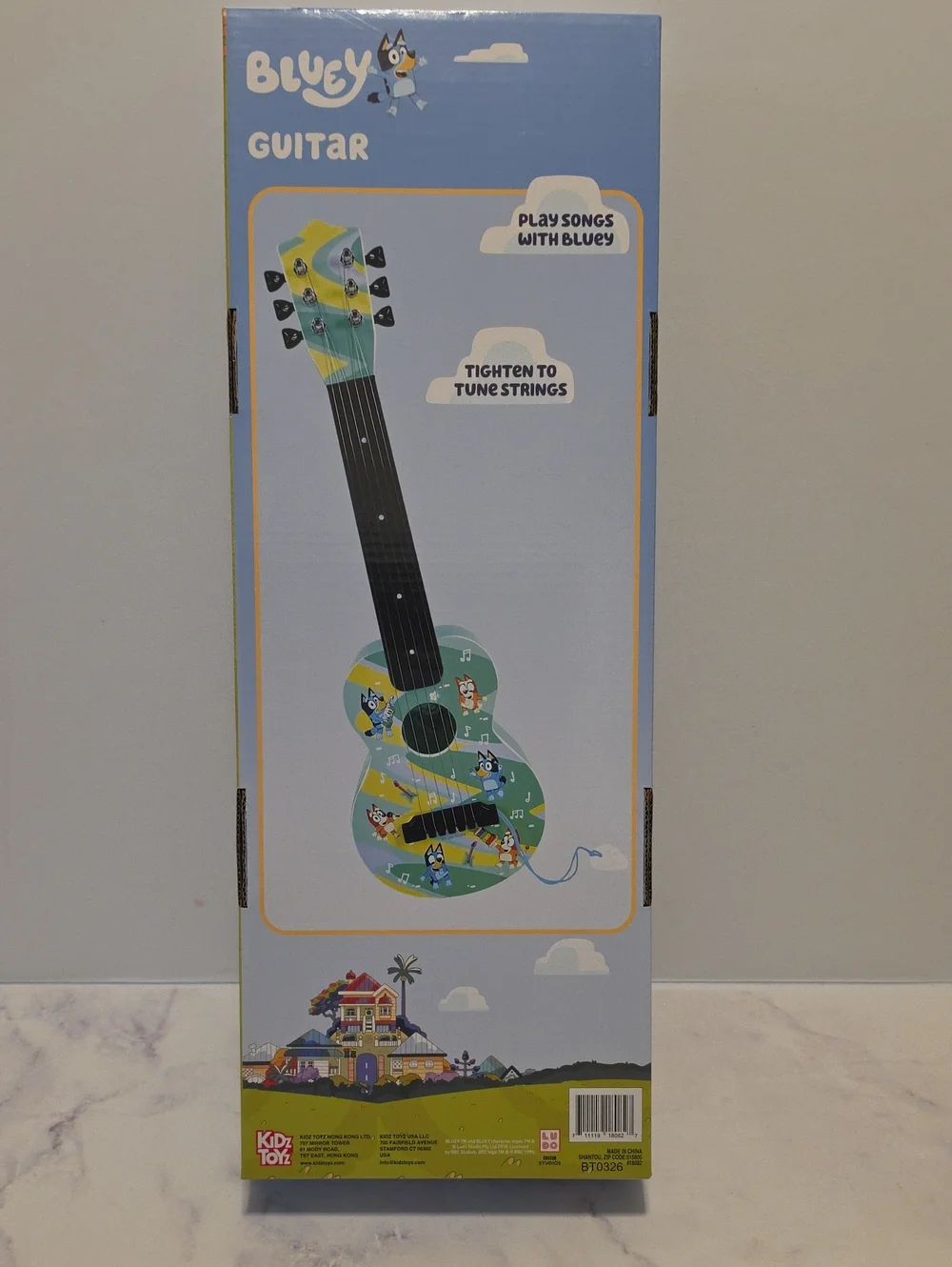 Bluey Kids Acoustic Guitar - Blue & Green Brand New